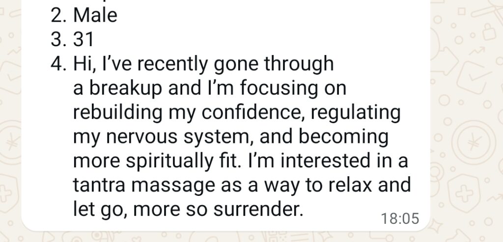 Testimonials from people who would like to experience Authentic Tantra Massage by May Gonzalez
