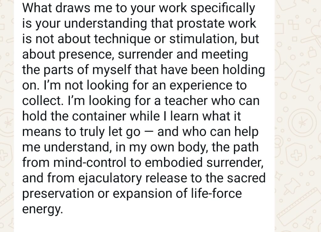 Testimonials from people who would like to experience Authentic Tantra Massage by May Gonzalez